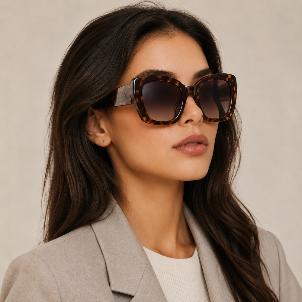 Brown Tortoiseshell Oversized Sunglasses
