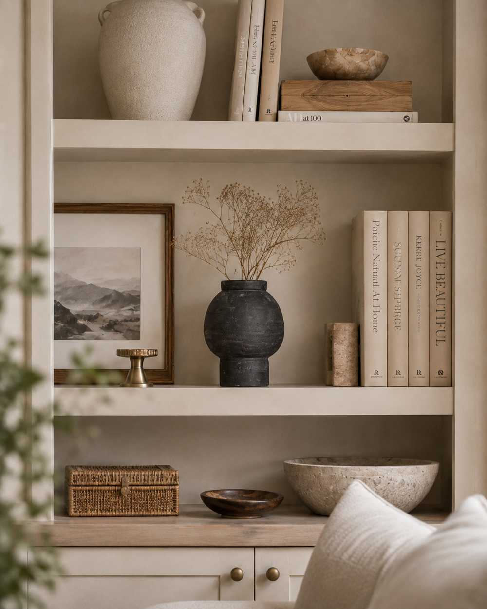 Black Sculptural Terracotta Vase