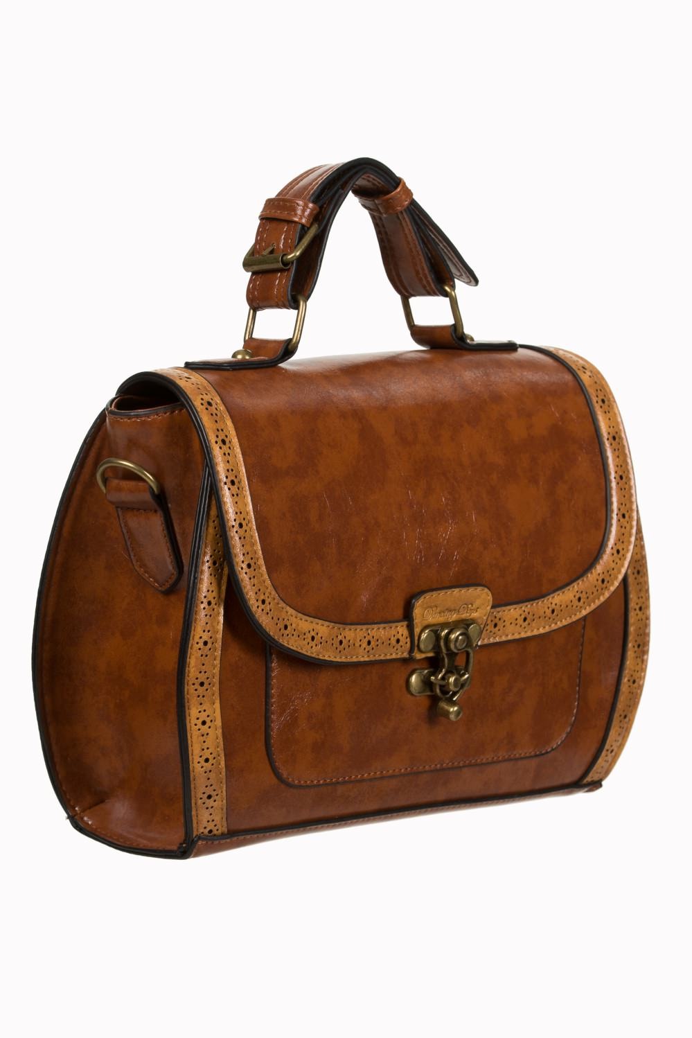 Camel And Tan Vintage Retro Hand Bag