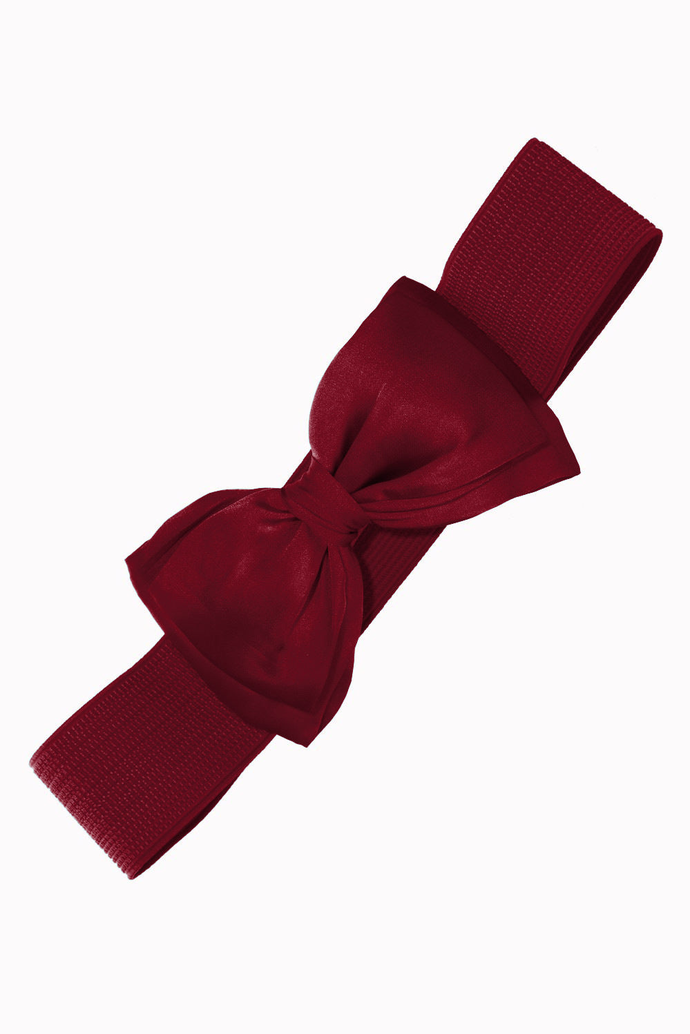 Burgundy Vintage Bow Belt