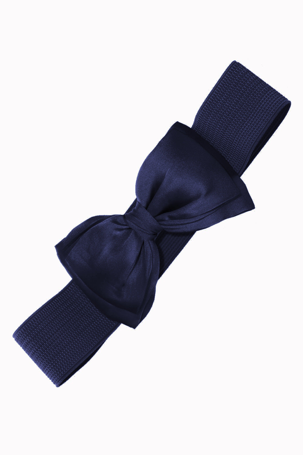 Navy Blue Vintage Bow Belt