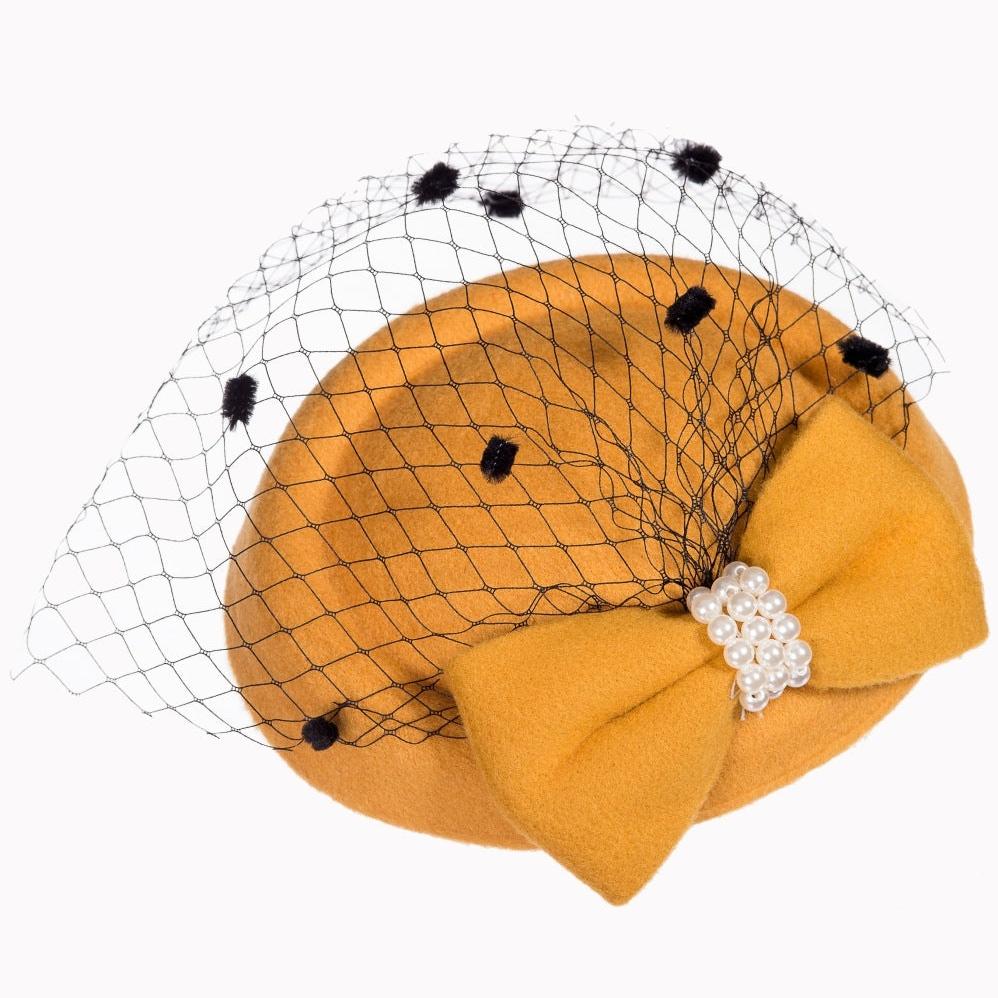 Pillbox hat yellow online