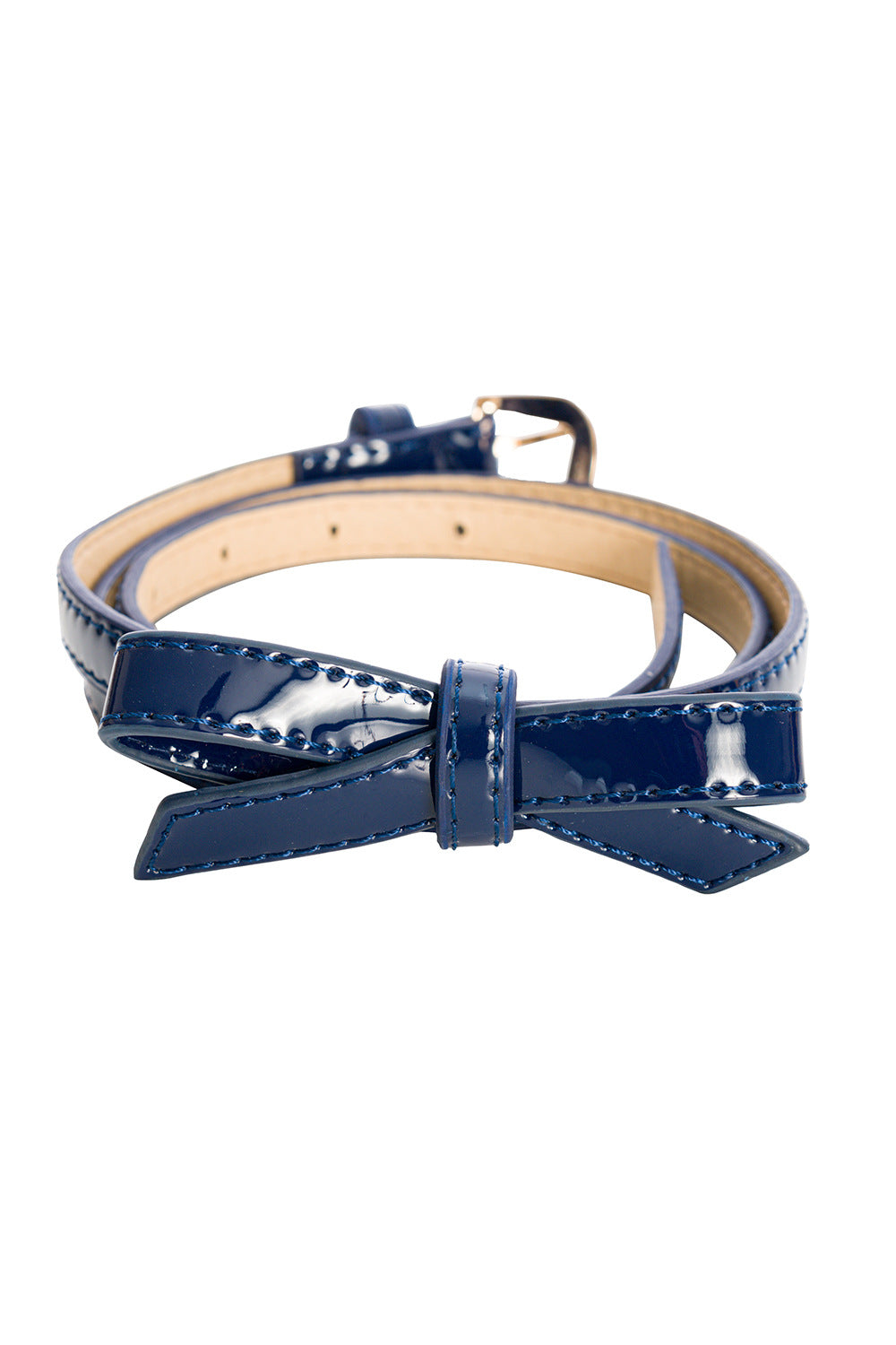 Small Navy Vintage Bow Belt