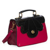 Red And Black Scalloped Handbag