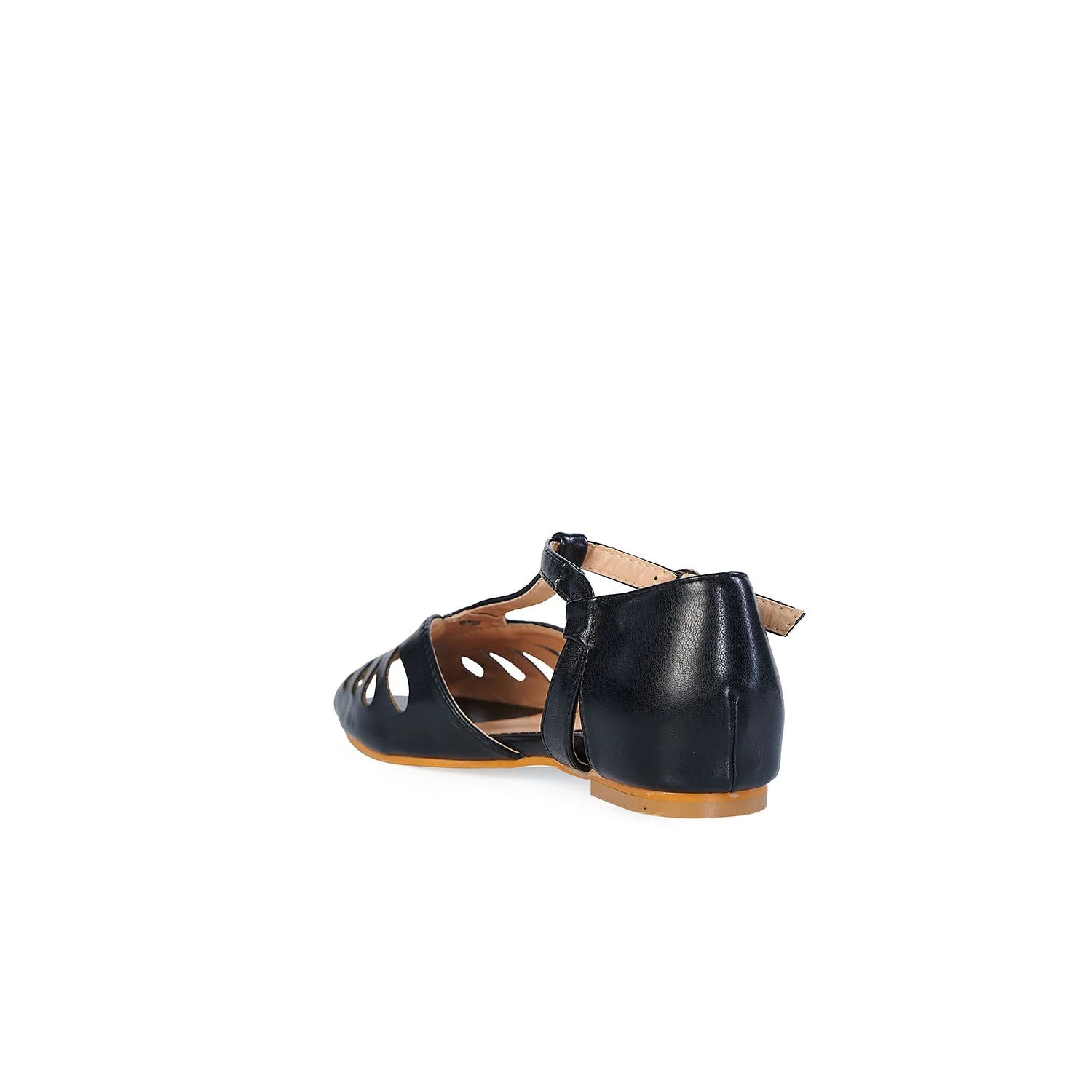 Black Peep Toe Mini Wedge Sandal