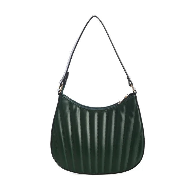 Green Quilted Retro Shoulder Strap Handbag