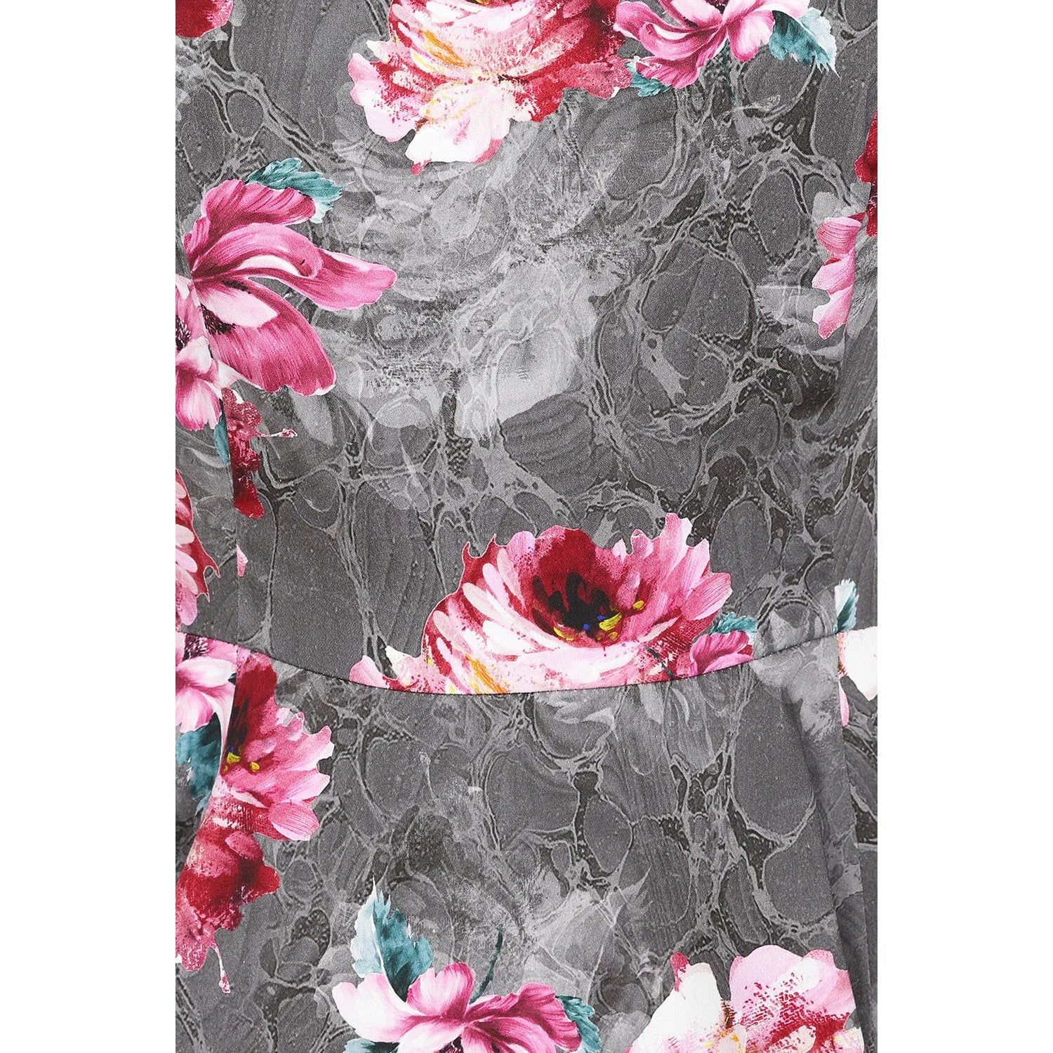 Pink and grey floral dress best sale