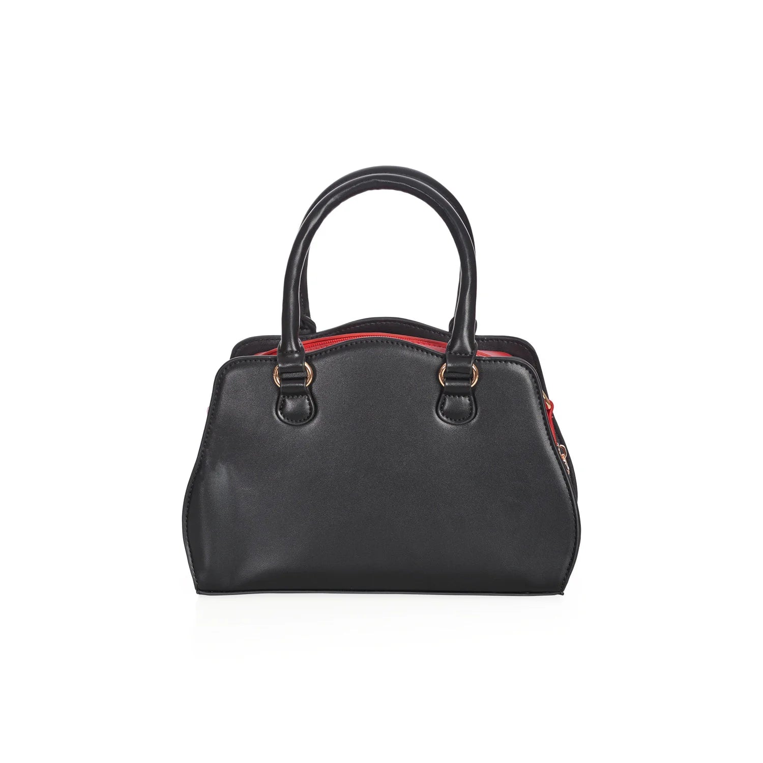Black And White Polka Dot Handbag with Red Bow detail