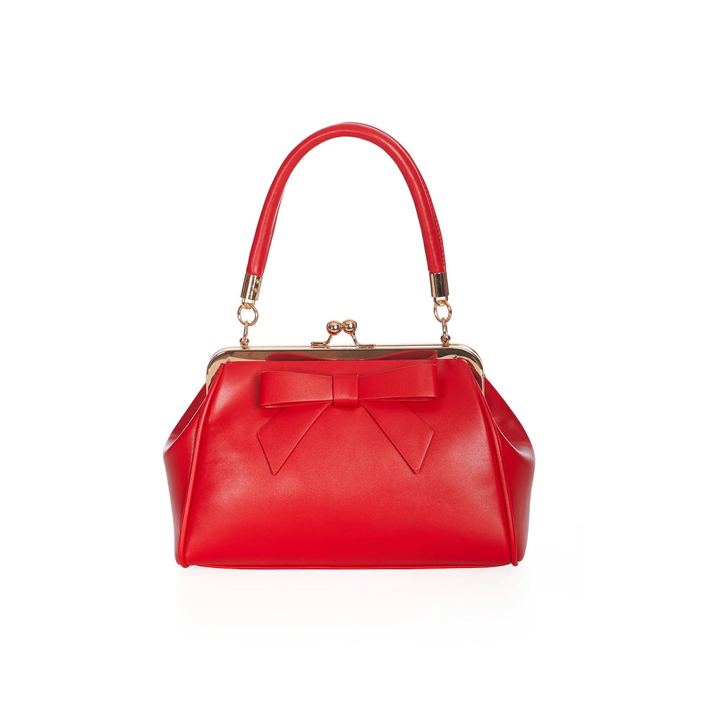 Red Retro Patent Handbag