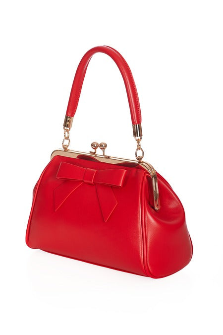 Red Retro Patent Handbag