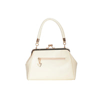 Cream Retro Patent Handbag - Pretty Kitty Fashion