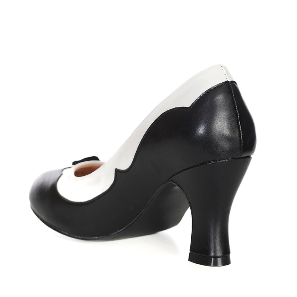 Black White Retro Pumps Court Shoes