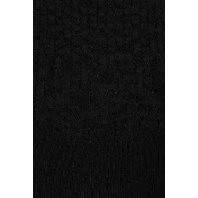 Black Long Bell Sleeve Stretch Top Jumper