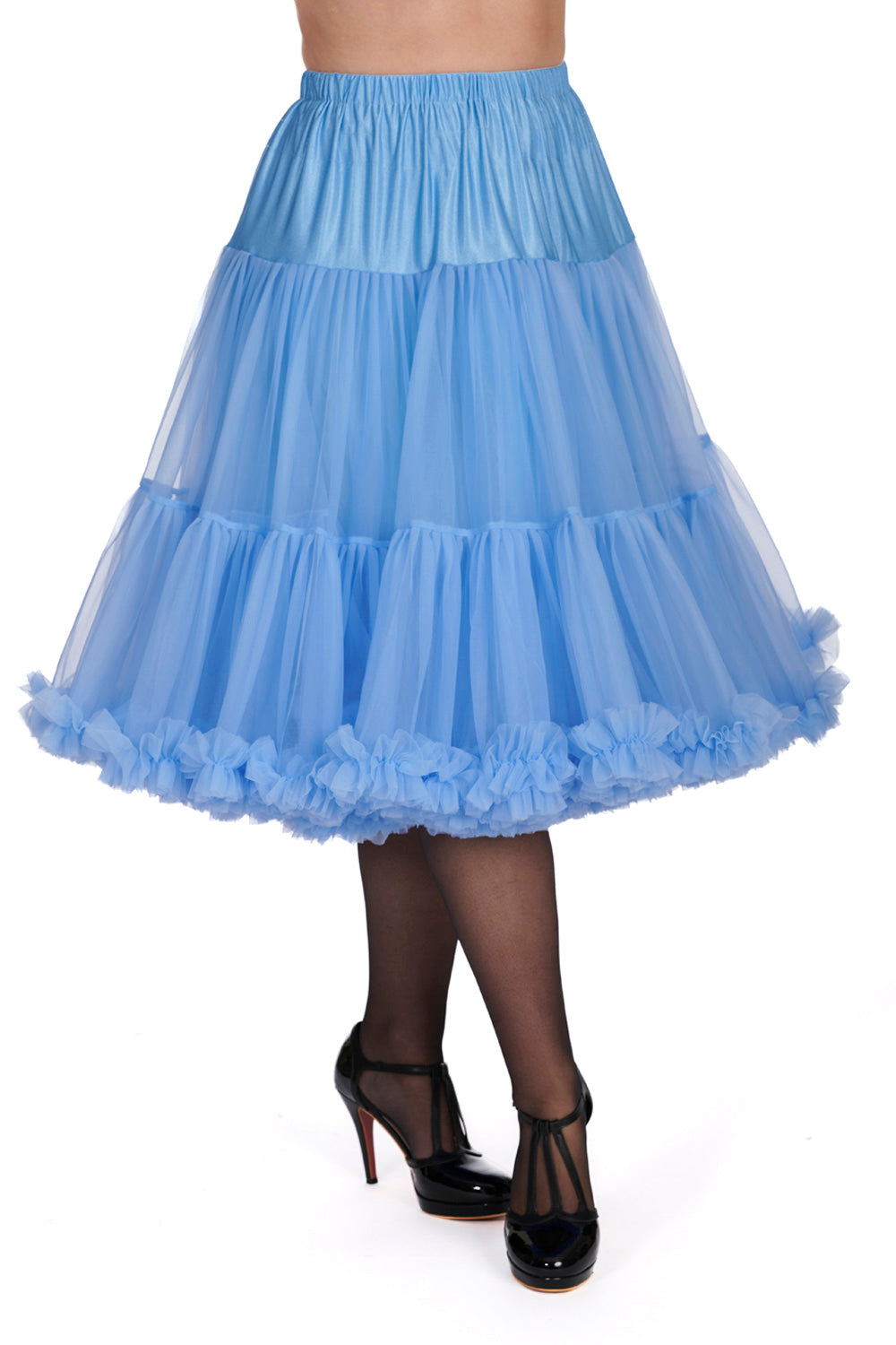 EXTRA LONG Full Cornflower Blue Net Vintage Rockabilly 50s Petticoat Skirt