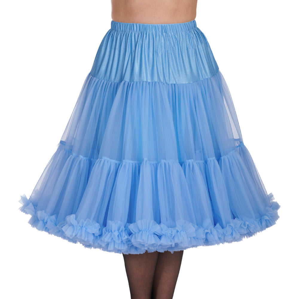 EXTRA LONG Full Cornflower Blue Net Vintage Rockabilly 50s Petticoat Skirt