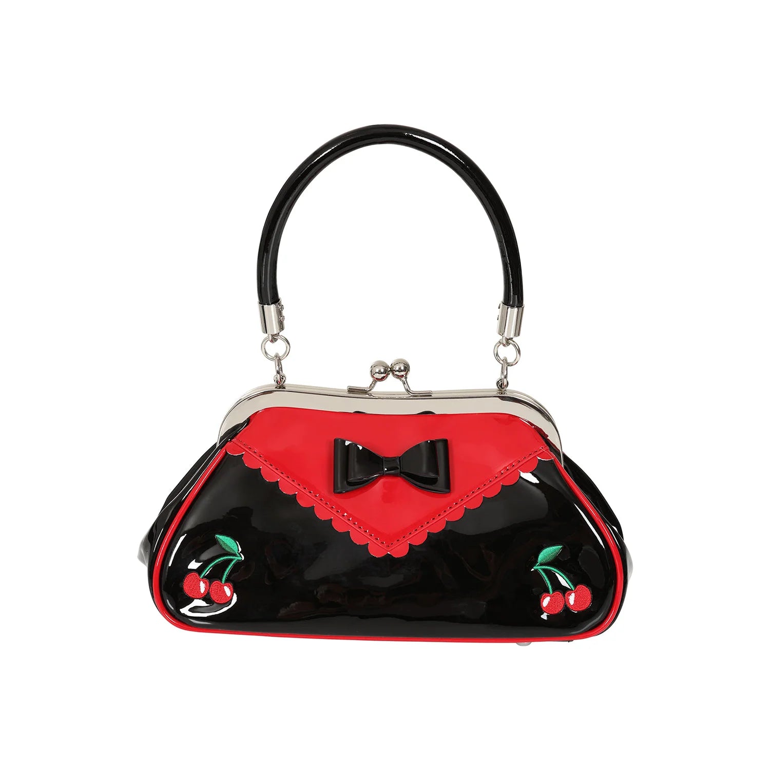 Black And White Polka Dot Handbag with Red Bow detail (Copy)