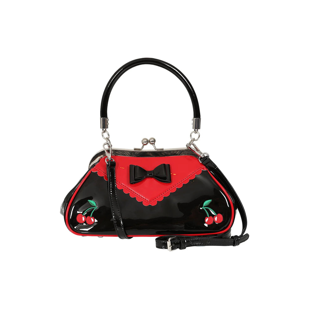Black And White Polka Dot Handbag with Red Bow detail (Copy)