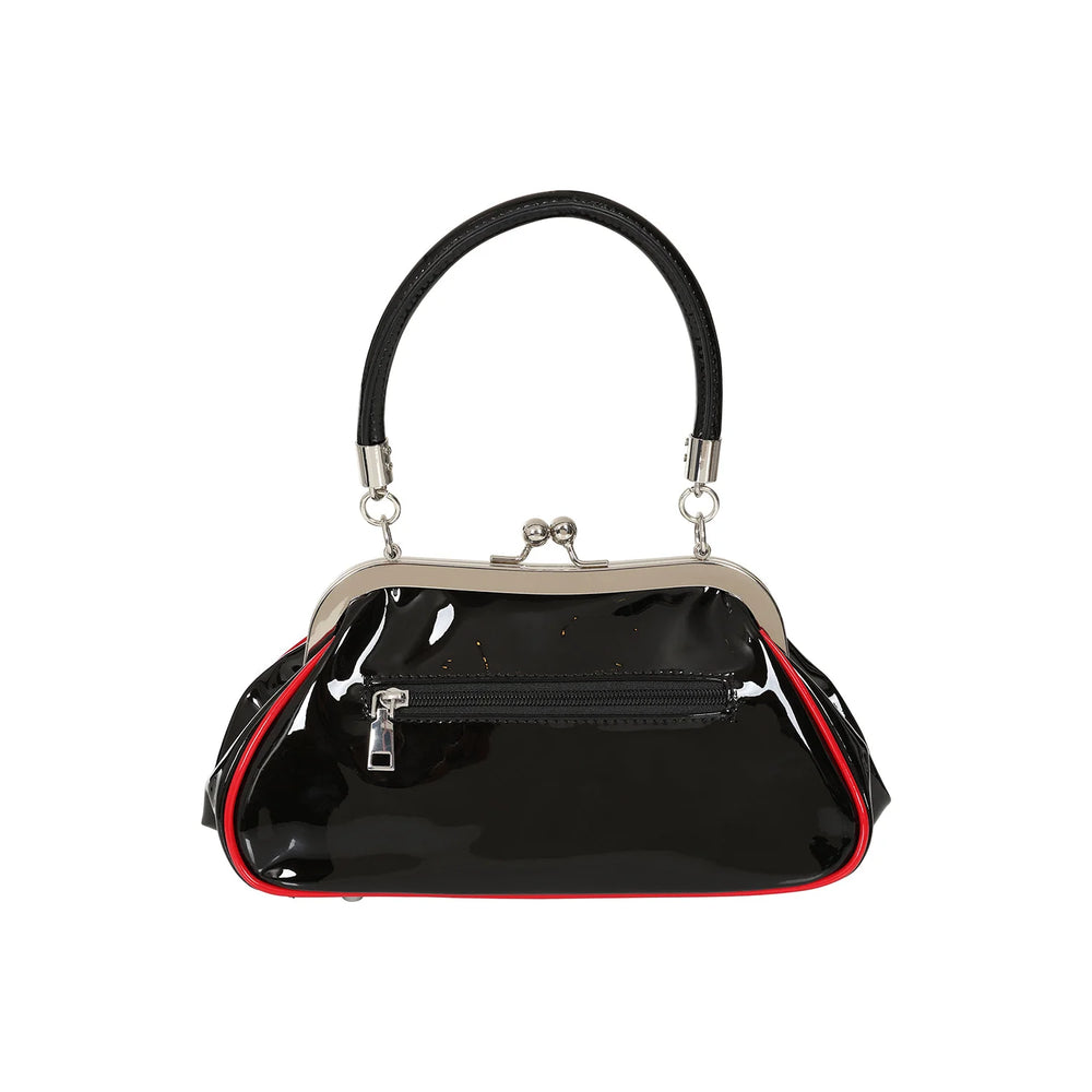 Black And White Polka Dot Handbag with Red Bow detail (Copy)