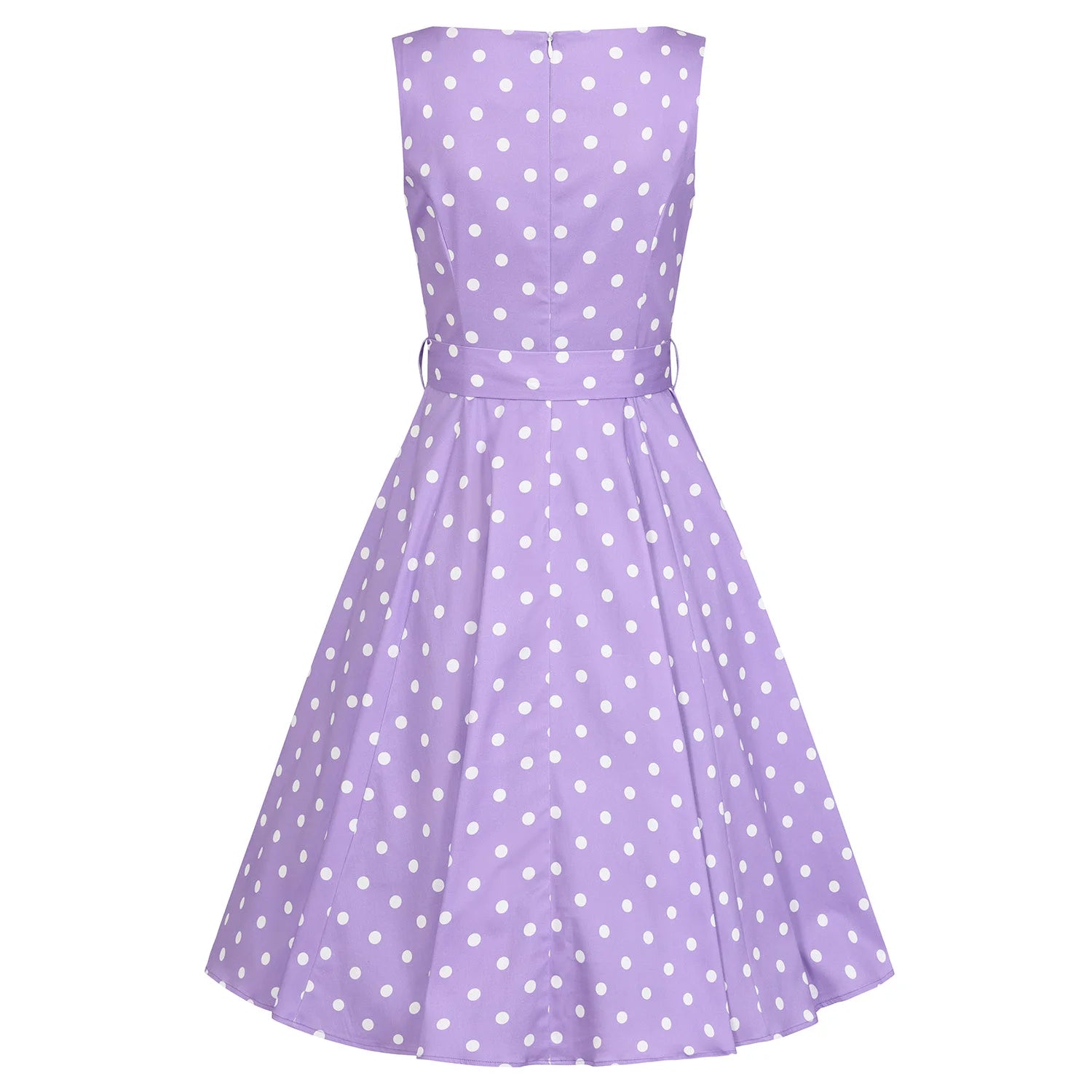 Summer Lilac Polka Dot Rockabilly 50s Swing Dress