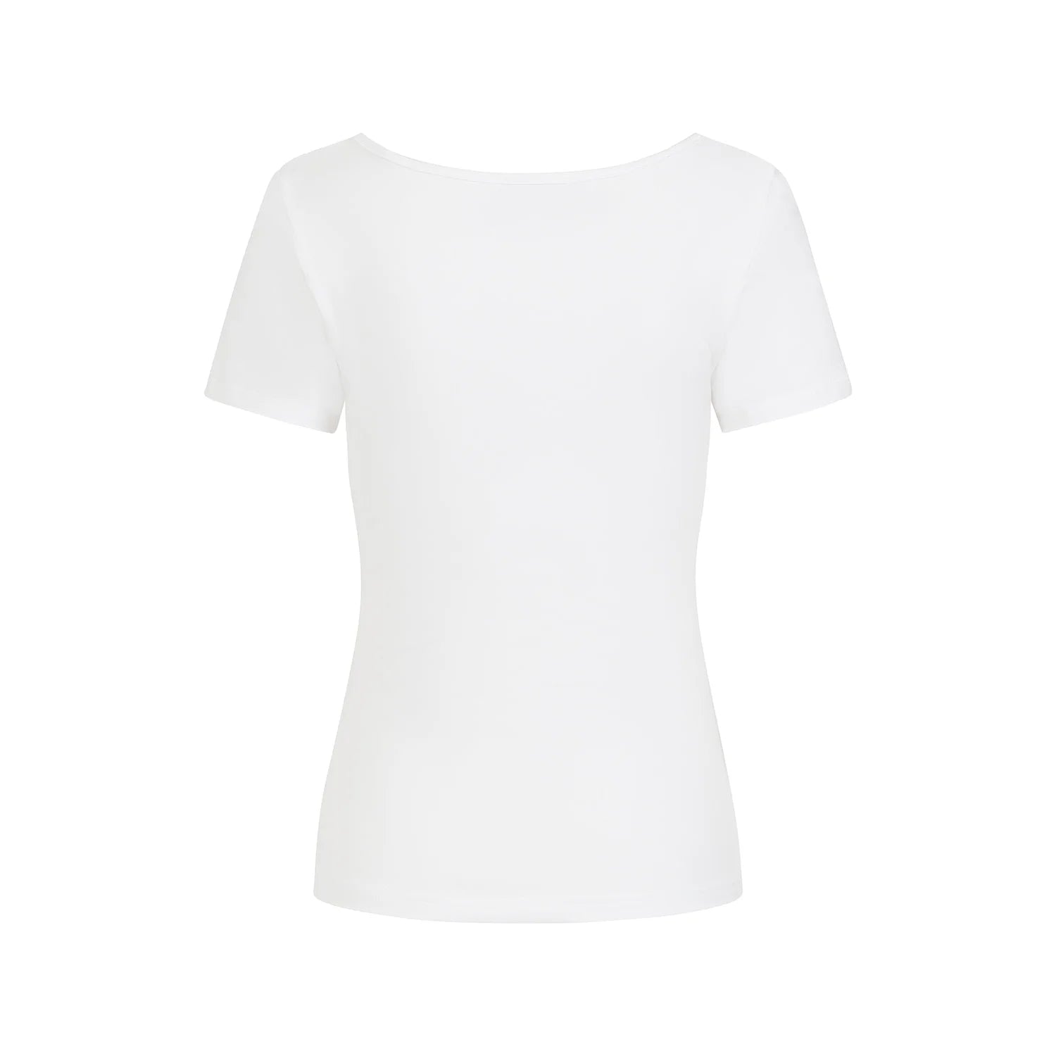 White Cap Sleeve Sweetheart Neckline Top