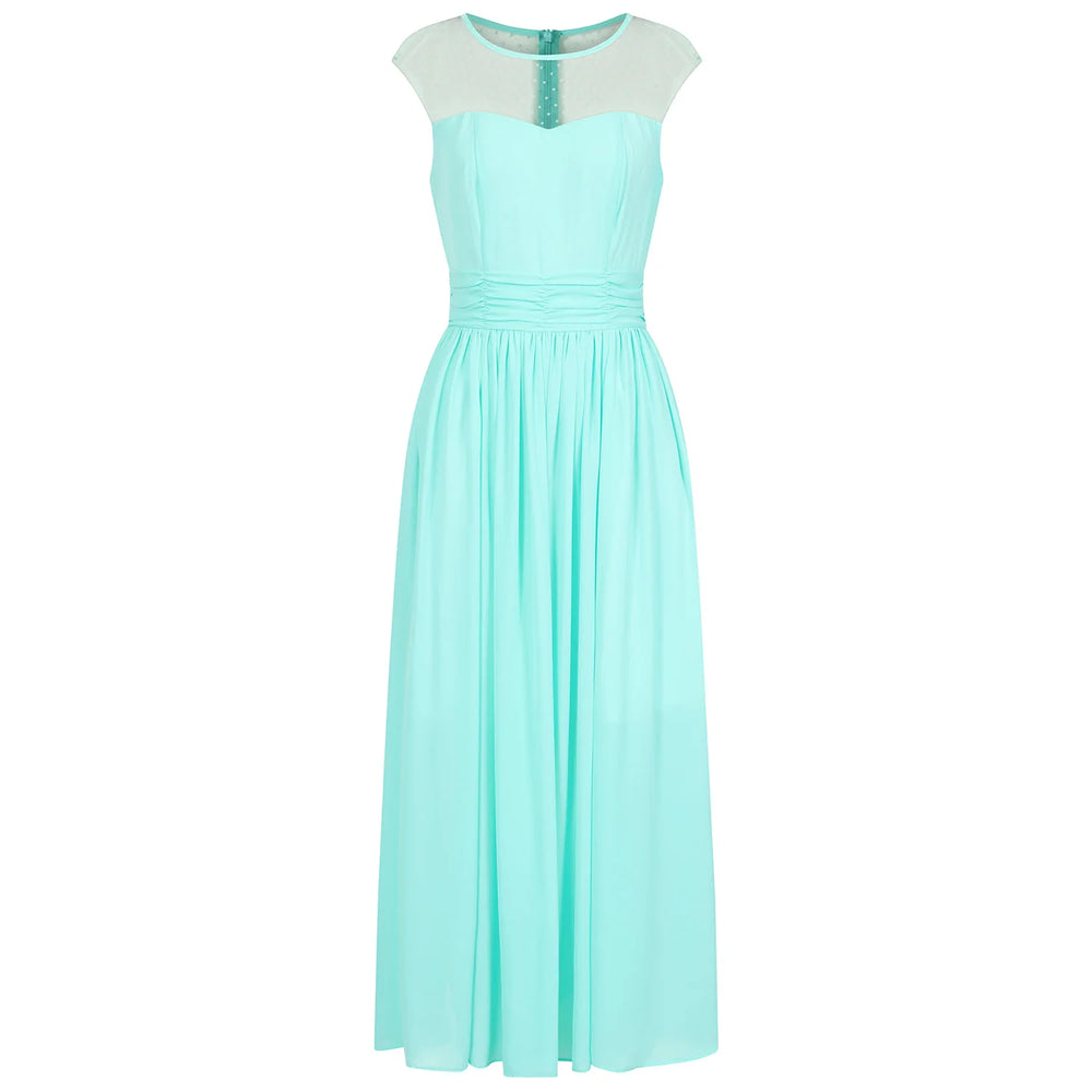 Mint Green Sleeveless Midaxi Cotton Dress