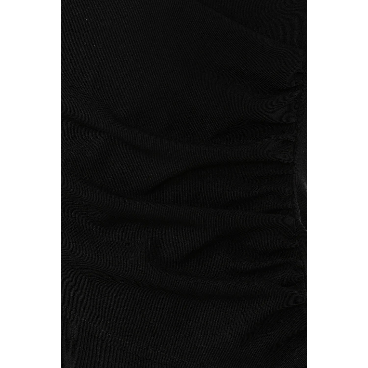 Black Sleeveless V Neck Ribbed Top