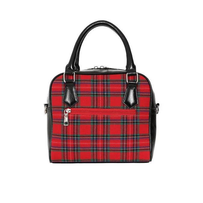 Red And Black Tartan Check Handbag