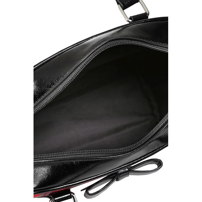 Red And Black Tartan Check Handbag