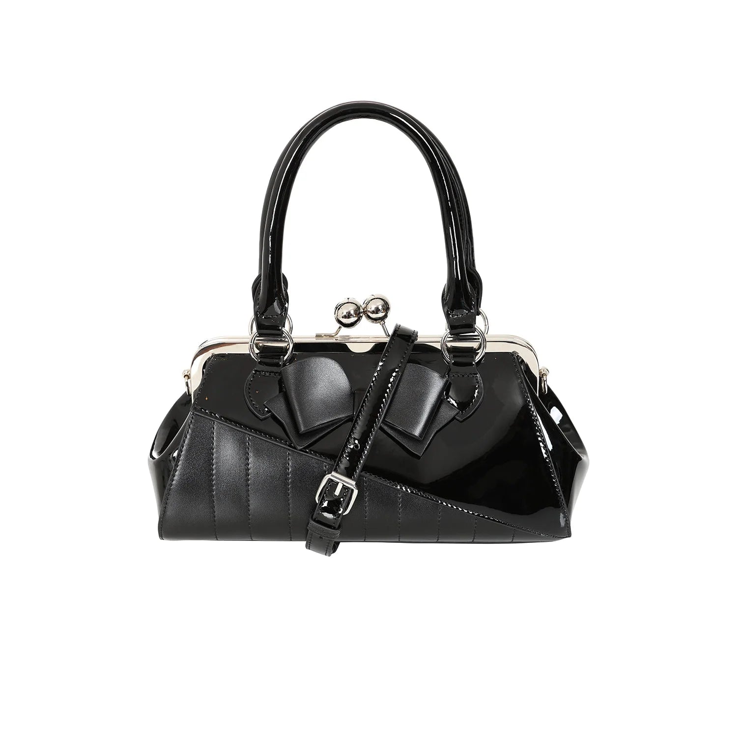 Black Retro Shoulder Strap Handbag