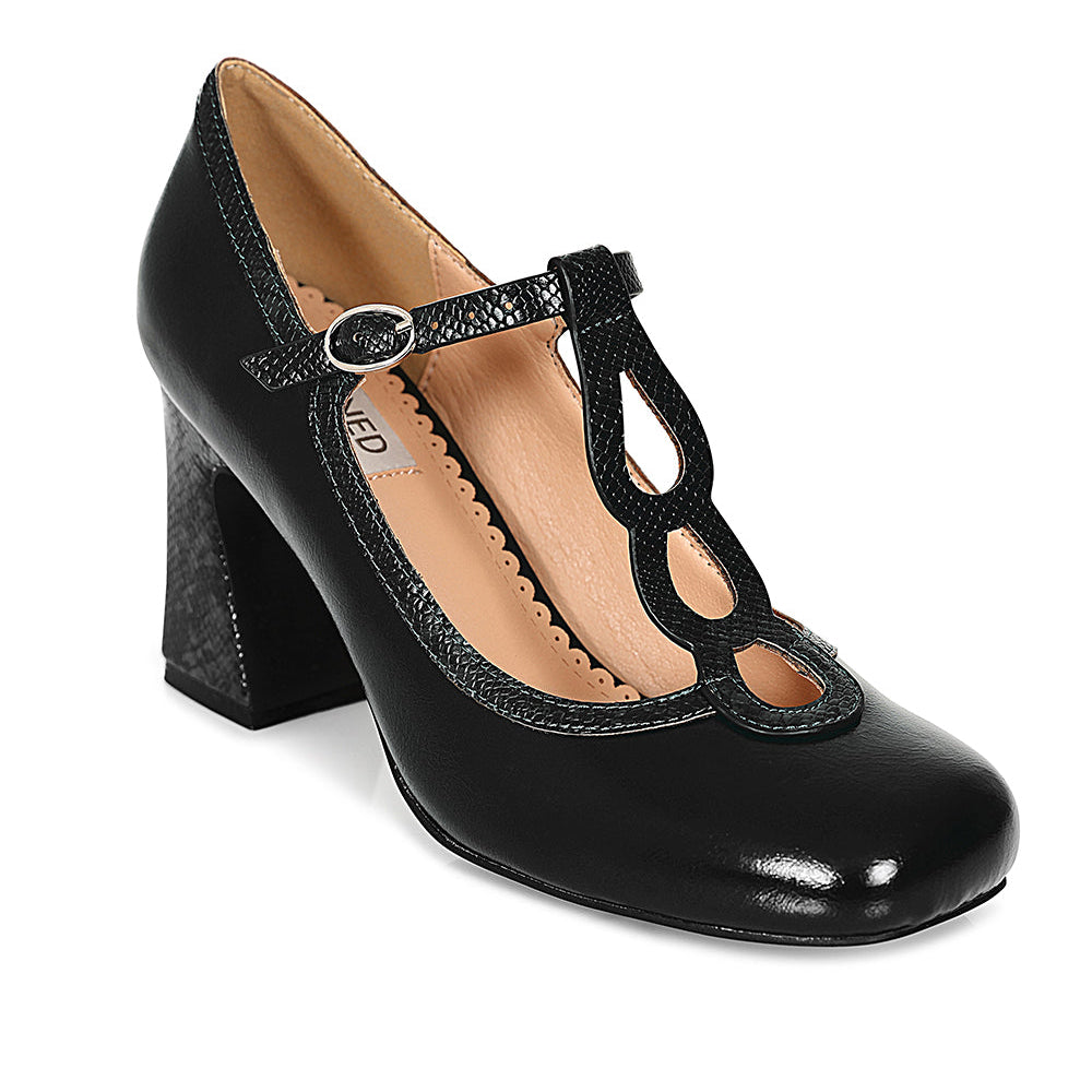 Black Mod 1960s Retro Shoes