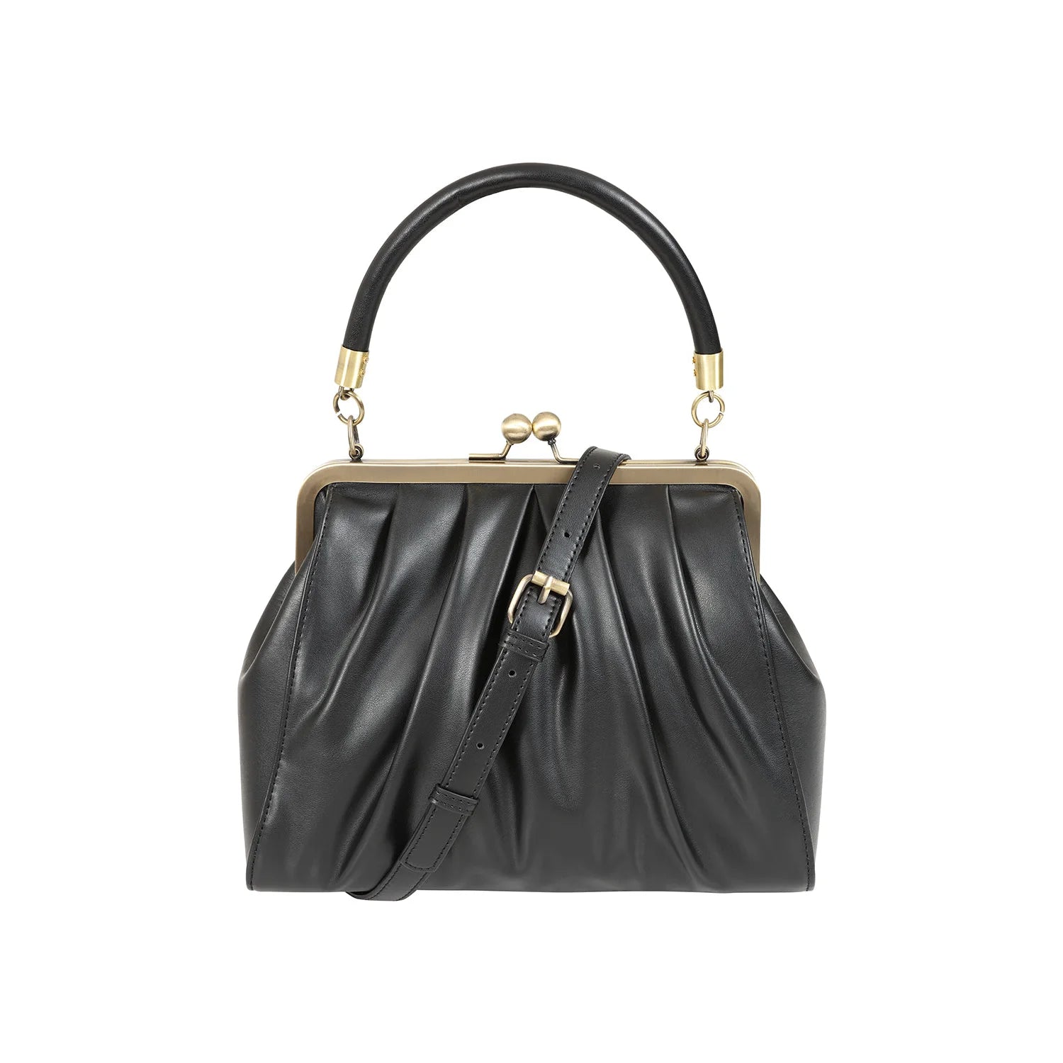 Black Retro Shoulder Strap Handbag