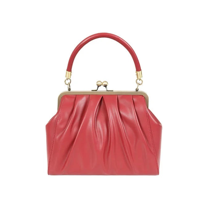 Burgundy Red Retro Shoulder Strap Handbag