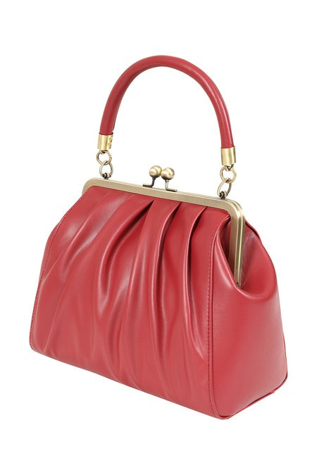 Burgundy Red Retro Shoulder Strap Handbag
