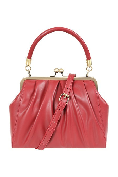 Burgundy Red Retro Shoulder Strap Handbag