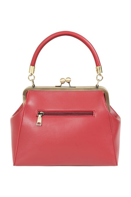 Burgundy Red Retro Shoulder Strap Handbag
