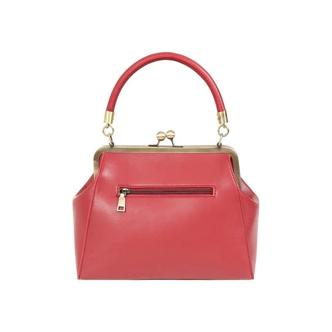 Burgundy Red Retro Shoulder Strap Handbag