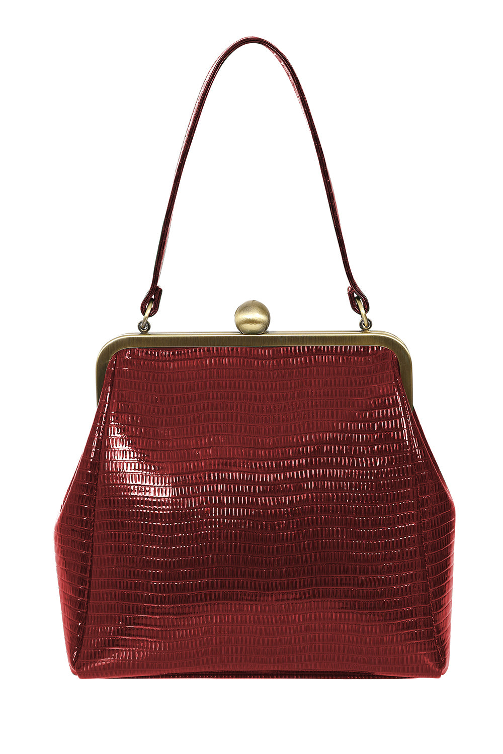 Dark Red Retro Shoulder Strap Handbag