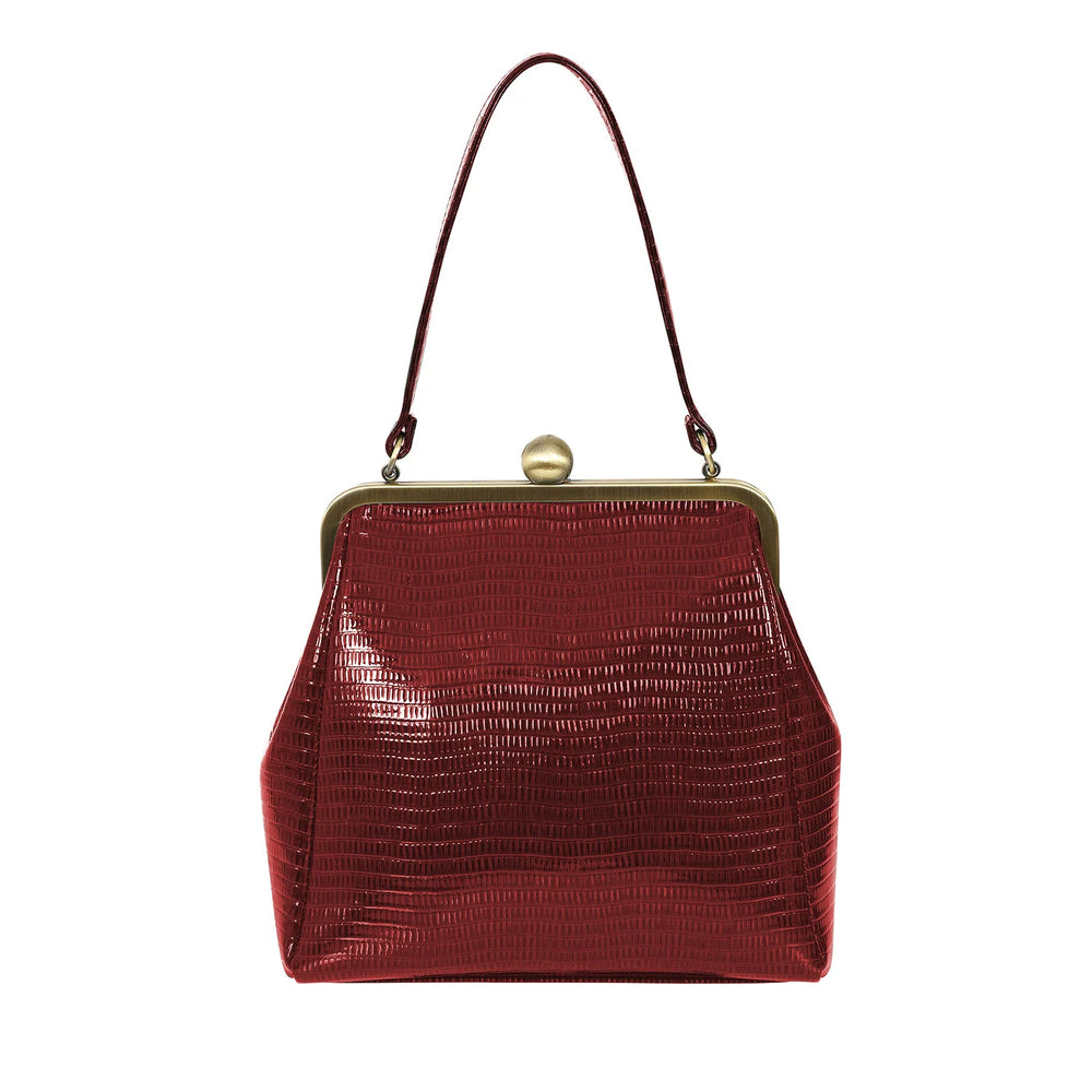 Dark Red Retro Shoulder Strap Handbag