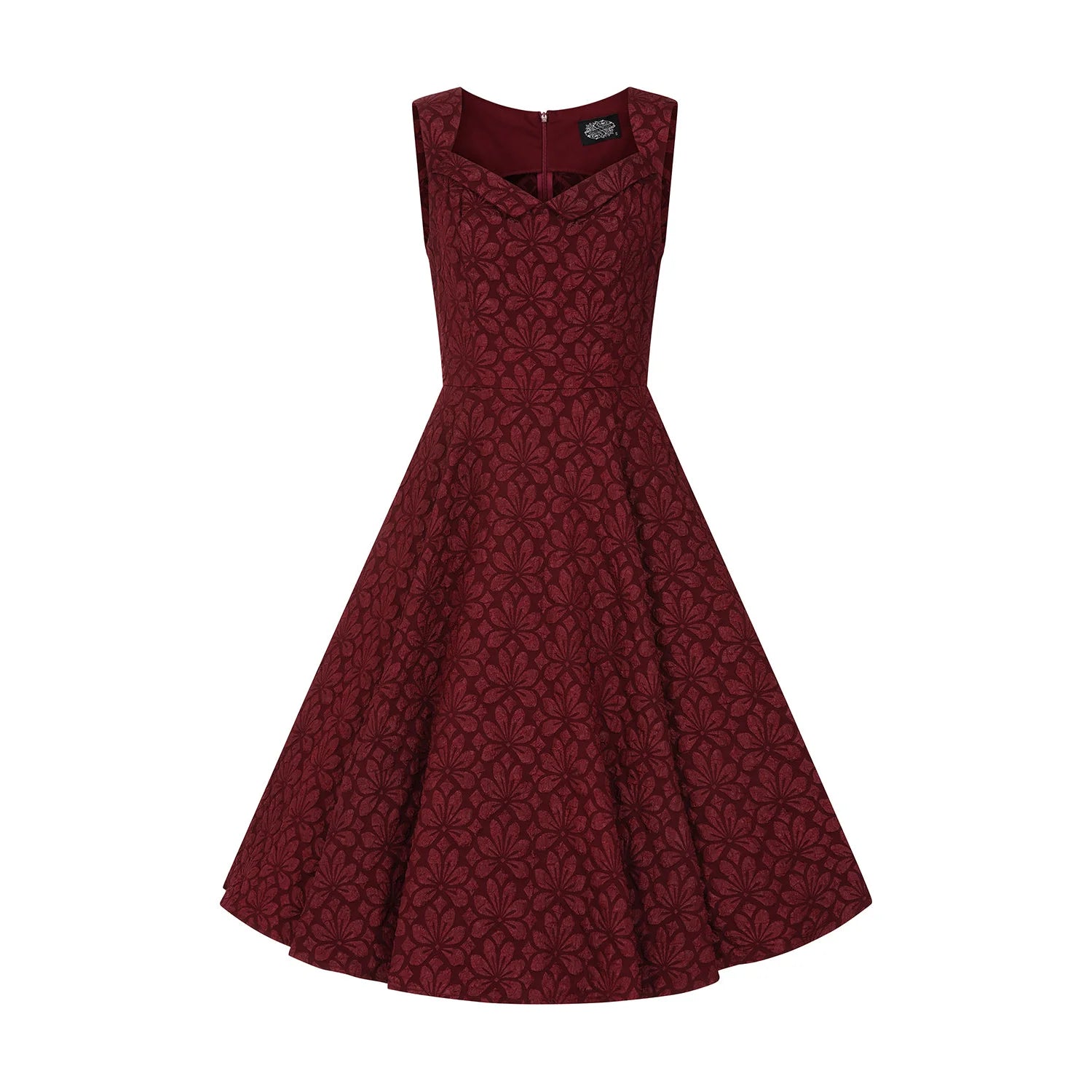 Burgundy Wine Twin Set Swing Dress With Matching Bolero