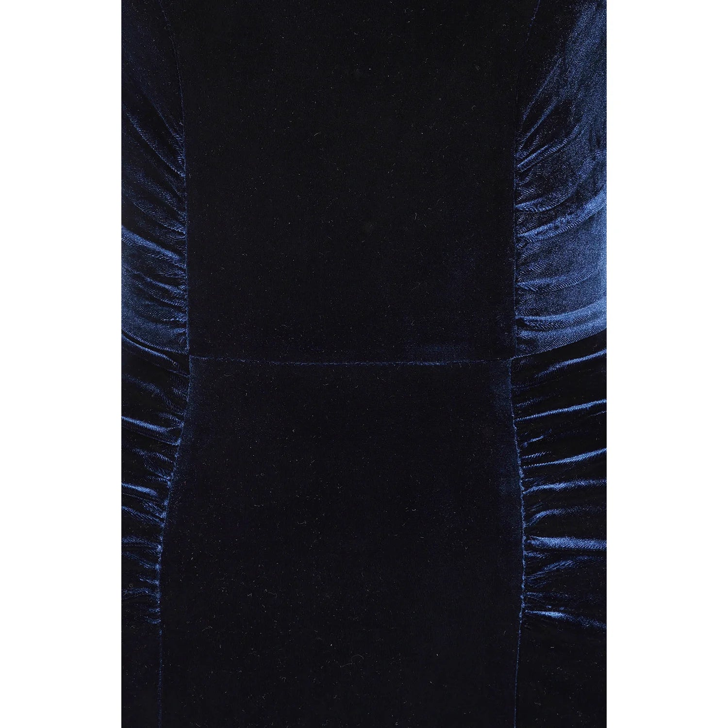Navy Velvet Long Sleeve Sweetheart Wiggle Dress