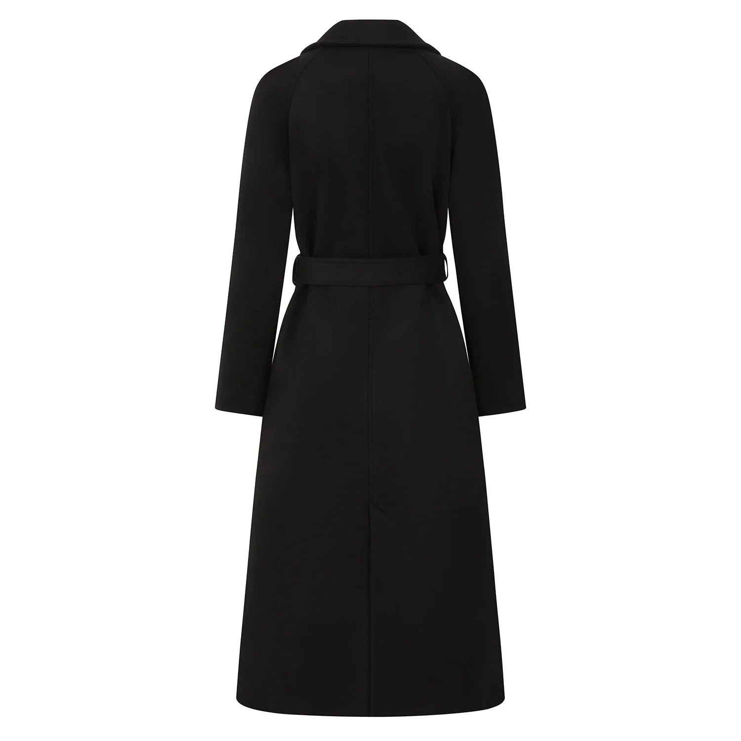 Black Vintage Lapel Swing Coat