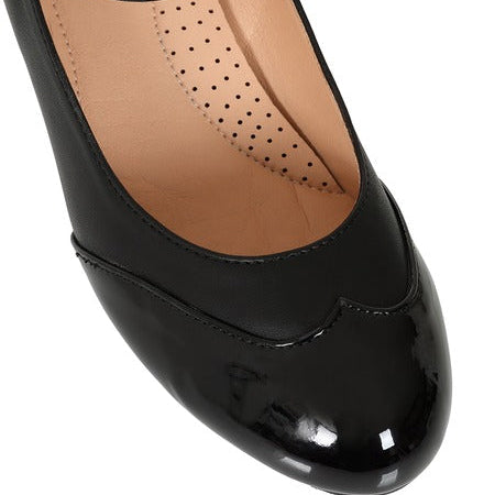 Black Vintage Style Mary Jane Low Heel Shoes