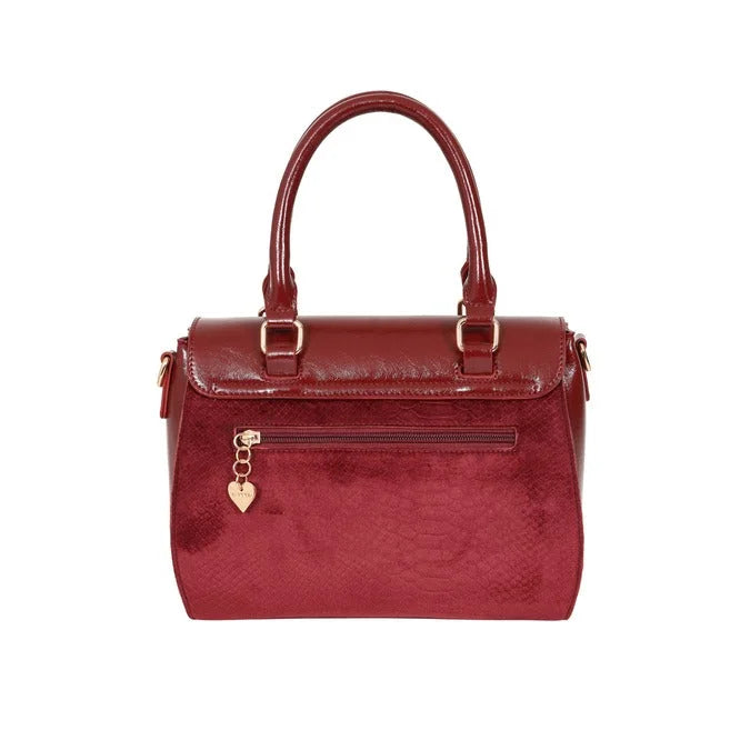 Burgundy Red Vintage Top Handle Handbag