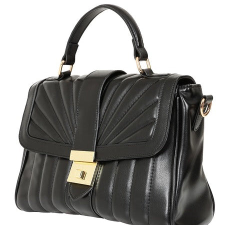 Black Retro Quilted Handbag