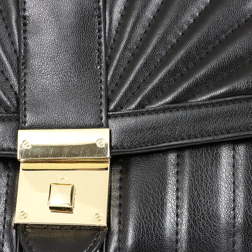 Black Retro Quilted Handbag