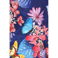 Navy Blue Multi Coloured Floral Sleeveless 50s Swing Dress with Pockets - Pretty Kitty Fashion