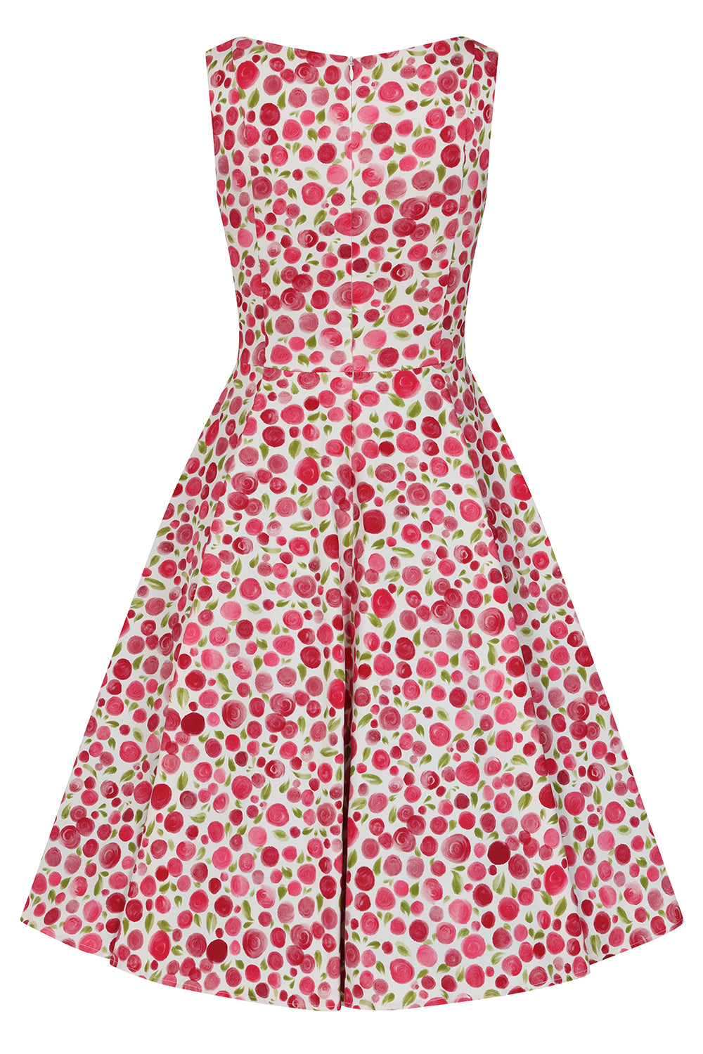 Little Kitty Girl's White Pink Floral Print Party Dress