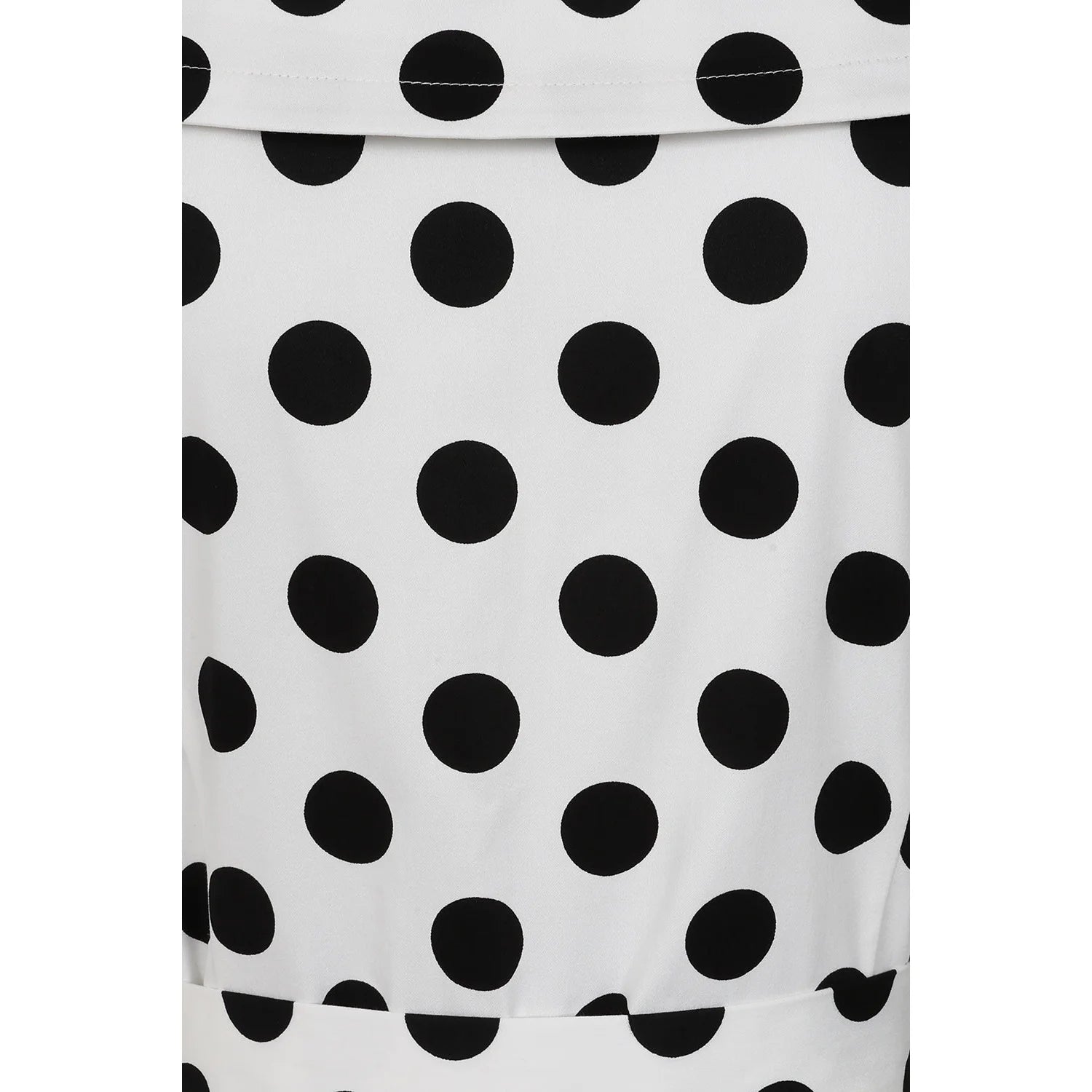 Little Kitty Girl's White Black Polka Dot Print Party Dress