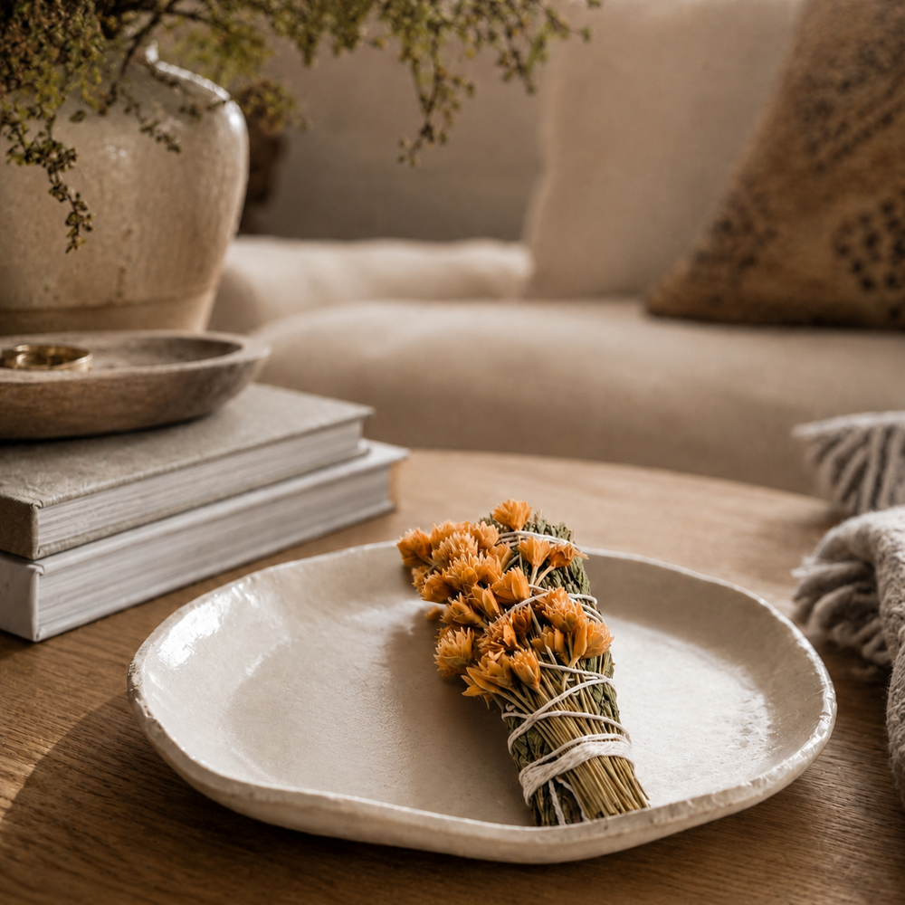 Cedar & Dried Flower Smudge Bundle