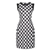 Black and White Checkered 1960's Style Go-Go Dress